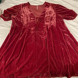 Free People velvet mini dress